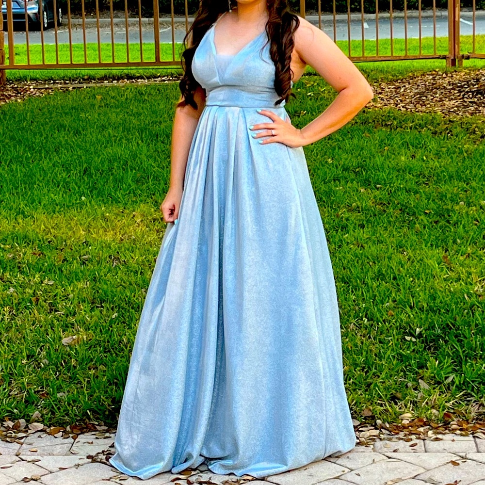 Midnight Doll Sparkly Blue Dress